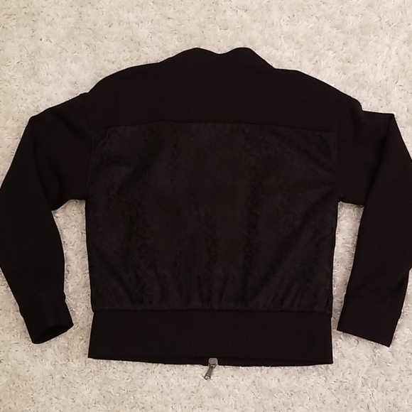 7 For All Mankind 7FAM Black Lace Bomber Jacket - Picture 5 of 11